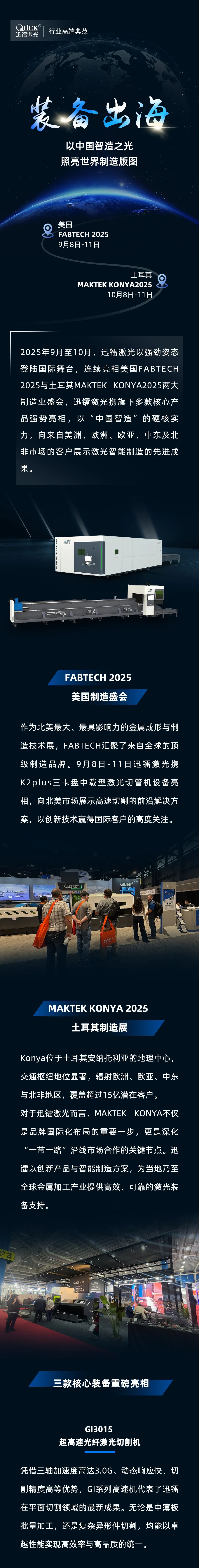 裝備出海！迅鐳激光亮相美國FABTECH 2025與土耳其MAKTEK KONYA2025展會！(圖2)